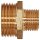 Gewinde-Fitting aus Messing > Doppelnippel reduzierend (AG-AG) 1 1/4 Zoll auf 1 Zoll