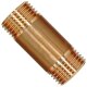 Gewinde-Fitting aus Messing > Rohrdoppelnippel Langnippel mit Außengewinde (AG-AG) 1/2 Zoll 100 mm