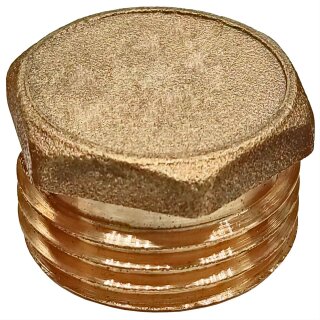 Gewinde-Fitting aus Messing > Stopfen mit Außengewinde und Sechskantantrieb (AG) 3/8 Zoll