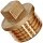 Gewinde-Fitting aus Messing > Stopfen mit Außengwinde und Vierkantantrieb (AG) 2 Zoll