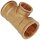 Gewinde-Fitting aus Messing > T-Stück mit Innengewinde mit reduziertem Mittelabgang (IG-IG-IG) 1/2" auf 3/8" auf 1/2"