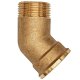 Gewinde-Fitting aus Messing > Winkel 45 Grad mit Innengewinde und Außengewinde (IG-AG) 1 Zoll