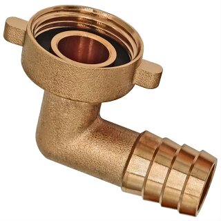 2/3 Winkel-Schlauchverschraubung 90° aus Messing Tülle x IG mit Dichtung 1/2 Zoll ca.10mm (3/8 Zoll)
