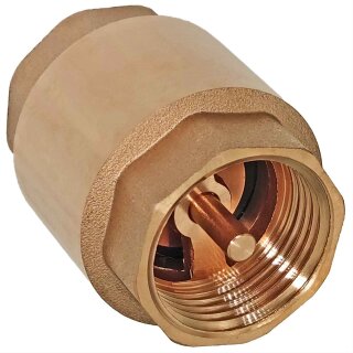 Rückschlagventil Innengewinde mit Ventilkegel aus Messing (IG-IG)