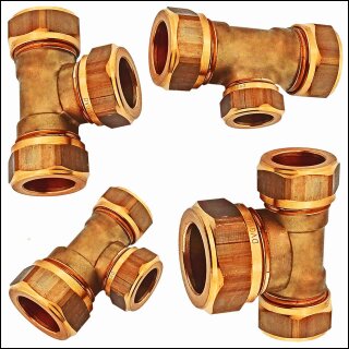 Schraubfitting Kupferrohr, T-Stück