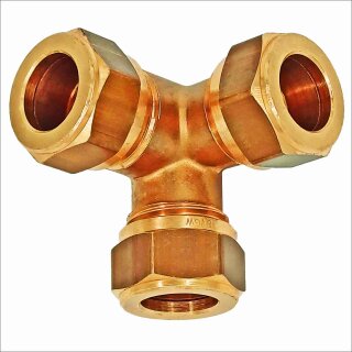 Schraubfitting Kupferrohr, T-Stück Eckform