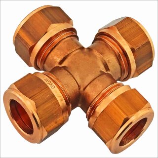 Schraubfitting Kupferrohr, Kreuzstück