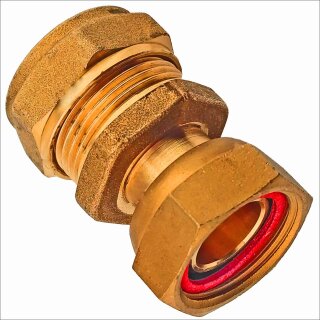 Schraub-Fitting für Kupferrohr > Übergang mit Überwurfmutter (i-IG) Ø 15mm x 3/4 Zoll Innengewinde