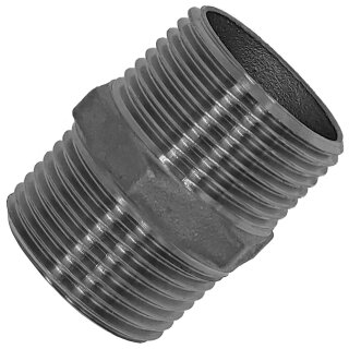 Gewinde-Fitting aus Edelstahl > Doppelnippel mit Außengewinde (AG-AG) 2 Zoll