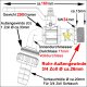 Auslaufhahn Voller Durchlass aus Zink mit Außengewinde, Hebelgriff rot Zulauf 3/4", Auslauf 3/4 + 1" AG (Adapter)