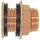 Regentonnendurchführung Messing, Außengewinde, Innengewinde, Edelstahl-Filter für 34mm LochØ mit 1" AG x 3/4" IG