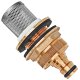 Regentonnendurchführung Messing, Stecker für Gardena Buchse, Edelstahl-Filter für 27mm LochØ