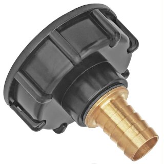 IBC Tank S60x6 Anschluß Adapter mit Messing Schlauchtülle