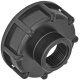 IBC Tank S60x6 Anschluß Adapter mit Messing Überwurfverschraubung  Schlauchtülle 27mm TülleØ