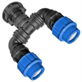 IBC Tank S60x6 Anschluß Adapter mit 2 Klemmverbinder für Rohr