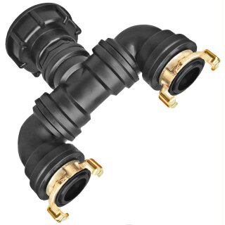IBC Tank S60x6 Anschluß Adapter mit 2 Schnellkupplungen für GEKA