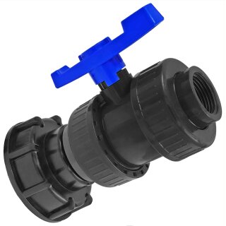 IBC Tank S60x6 Adapter Kugelhahn mit Innengewinde