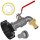 IBC Tank Anschluß S60x6 Adapter Volldurchlass-Auslaufhahn Messing-Stecker für Gardena Buchse