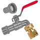 IBC Tank Anschluß S60x6 Adapter Auslaufhahn Messing-Buchse für Gardena Stecker