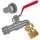 IBC Tank Anschluß S60x6 Adapter Auslaufhahn Messing-Buchse für Gardena Stecker