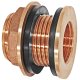 Regentonnendurchführung Messing Winkel 90 Grad, Überwurfverschraubung-Schlauchtülle, Edelstahl-Filter Für 22mm LochØ mit 13mm Tülle-AußenØ (1/2" Schlauch)