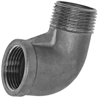 Gewinde-Fitting aus Edelstahl > Winkel 90 Grad mit Innengewinde und Außengewinde (IG-AG) 3/4 Zoll