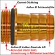 Schlauchtülle aus Messing mit Außengewinde flachdichtend mit Wulst und Dichtring (AG-Schlauchtülle) 1" AG Øca.33mm x Tülle AußenØ 25mm