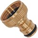PP-Fitting Klemmverbinder, Adapter Gardena Stecker, Messing / Kunststoff (PP), Trinkwasser geeignet, 16 Bar, Übergang blau