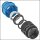 PP-Fitting Klemmverbinder, Adapter Gardena Stecker, Messing / Kunststoff (PP), Trinkwasser geeignet, 16 Bar, Übergang blau