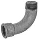Gewinde-Fitting aus Temperguss verzinkt > Bogen 90...