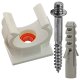 Rohrclip einfach + Schraube/Dübel 14/15 mm 2 Stück