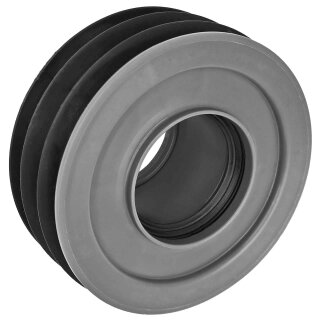 HT Abflußrohr-System > Innenreduzierung zentrisch mit Muffe DN50 x Gummi-Dichtung DN110, für Rohr Außendurchmesser 50mm auf Steck-Ende Dichtung außen Ø 110mm, Manschette Erweiterung Übergang Reduzierung