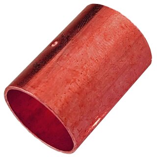 Lötfitting aus Kupfer, Muffe mit Anschlag, 18x18mm, für Rohr-Außendurchmesser 18mm zum Löten, Trinkwasser geeignet, Nr.5270 Kupplung Verbinder Doppelmuffe