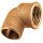 Löt-Fitting aus Rotguss > Übergangswinkel mit Innengewinde 90 Grad (i-IG)  Serie 4090G 35 mm x 1 1/4 Zoll