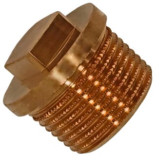 Gewinde-Fitting aus Rotguss (Serie 3000) > Stopfen mit Rand mit Außengewinde Nr.3290 (AG) 1/2 Zoll