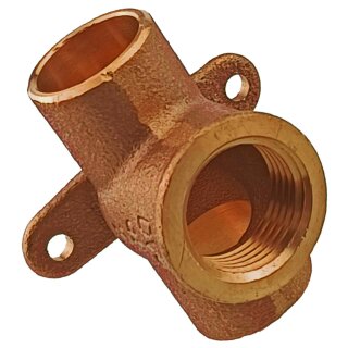 Löt- auf Gewinde-Fittings aus Rotguss (Serie4000) - Decken-T-Stück i / IG(Rp) / i 18 mm x 1/2 Zoll x 18 mm (4490G)