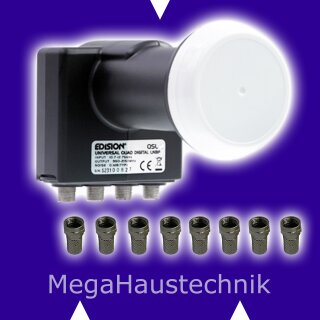 Quad mit 8 F-Steckern